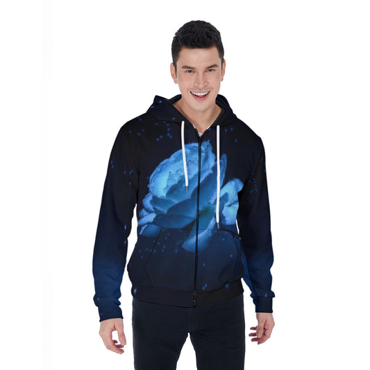 All-Over Print Men's Mirco Fleece Zip Up Hoodie