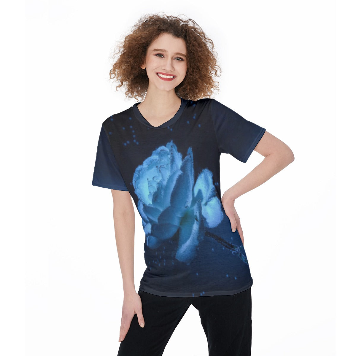 All-Over Print Women's O-Neck T-Shirt|180 GSM Jersey